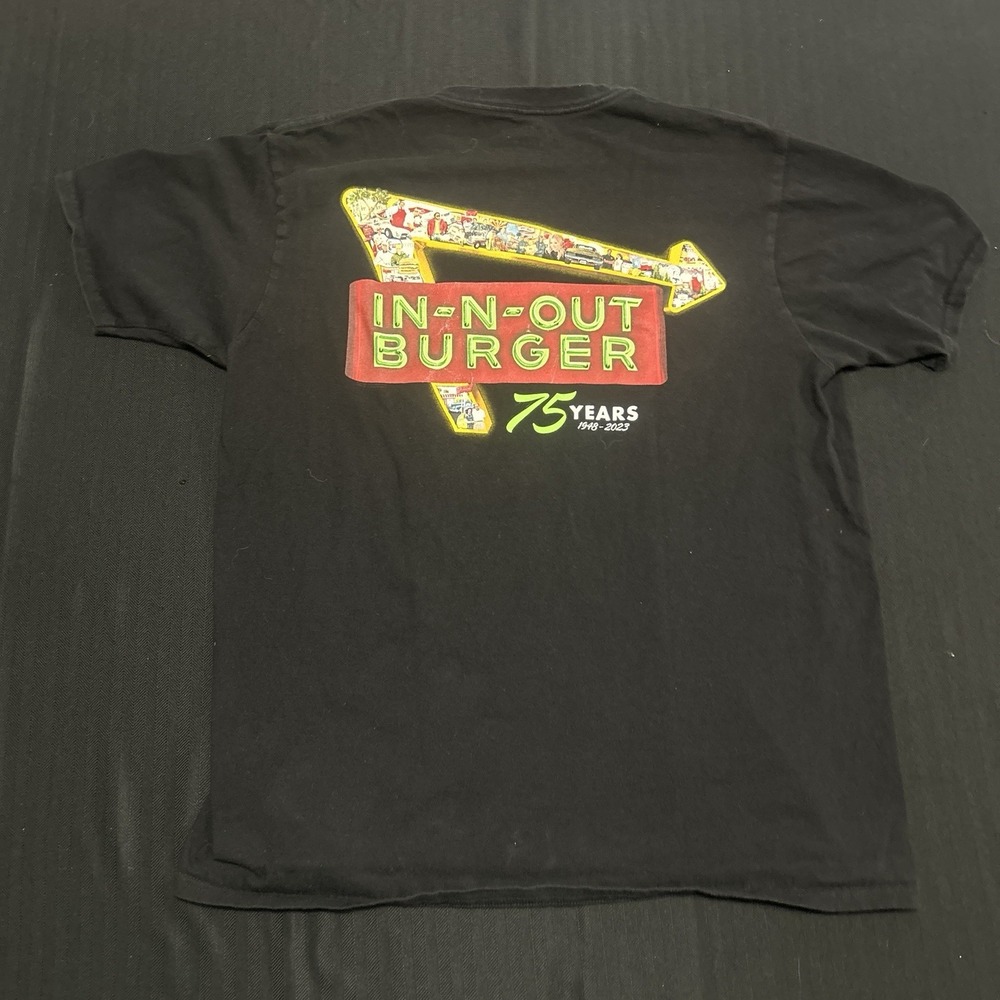 In-N-Out Burger T-Shirt Men's Large Graphic Black USA